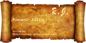 Ravasz Júlia névjegykártya