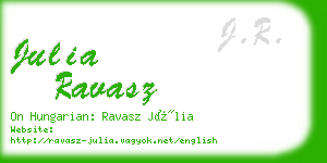 julia ravasz business card